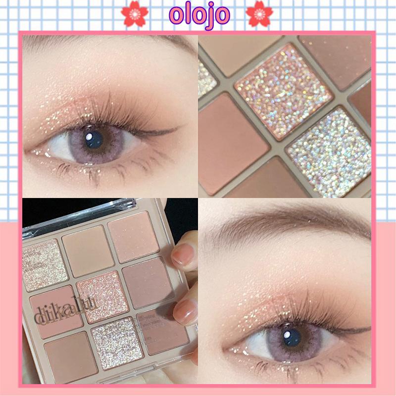 ⚜️Phấn Mắt DIKALU 9 Ô Với Các Tone Màu SIÊU HOT - Bảng Phấn Mắt Có Nhũ Lấp Lánh, Phấn Mắt Nội Địa Trung