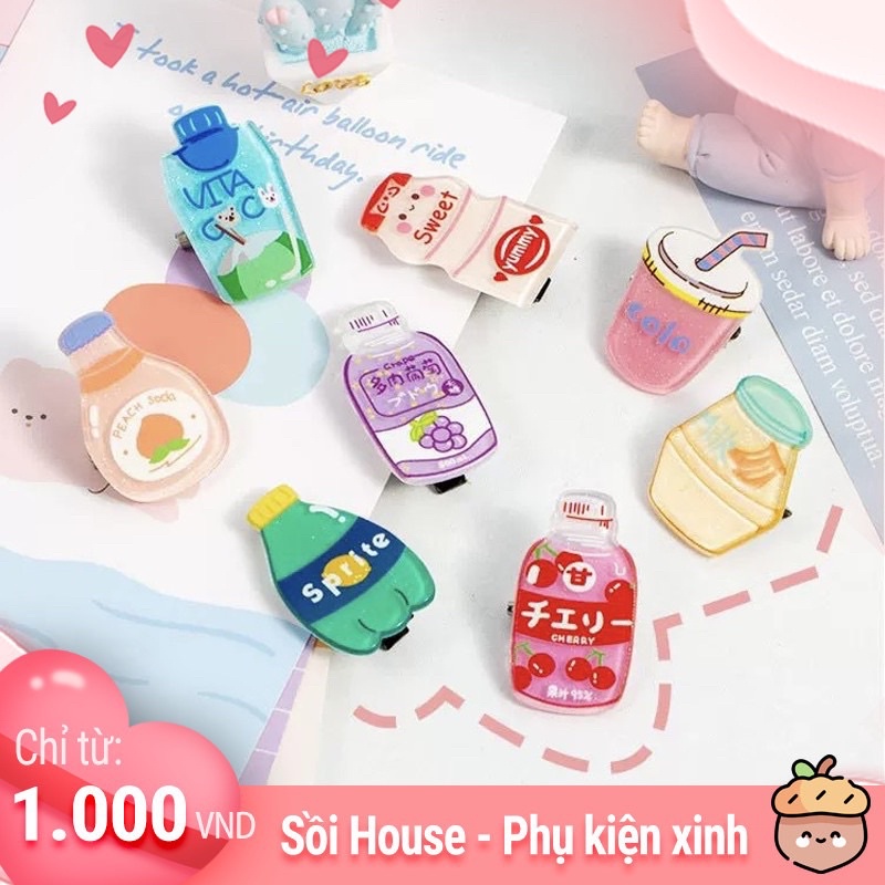 Pin Cài Áo/Huy Hiệu/Ghim Cài Áo, Mũ, Balo, Túi Xách Hình Nước Giải Khát Sprite,Cola,... Hoạt Hình Cute Dễ Thương Sồi Hou