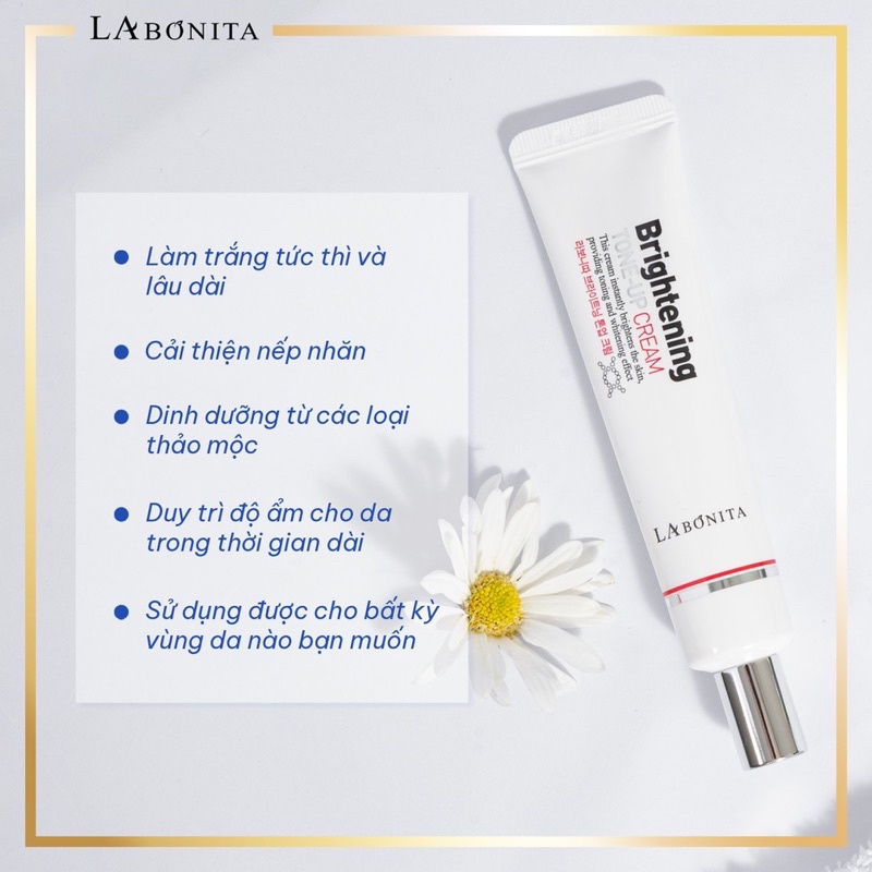 Kem dưỡng sáng da và nâng tone da - LA BONITA Brightening Tone-Up Cream 40ml