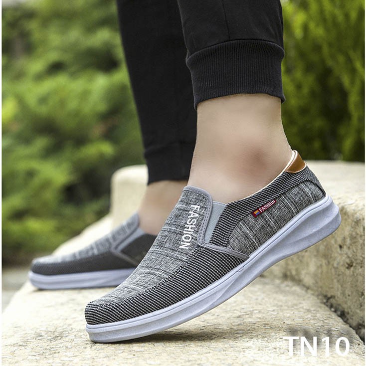 [ Giá Hủy Diệt] Giày Sneaker Thể Thao Đế Êm Chất Vải Jeans [ TN09- Nâu, TN10 Xám ]