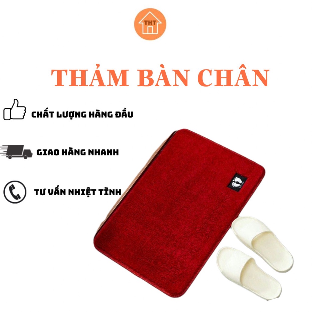 Thảm Lau Chân In Hình Bàn Chân Cao Cấp Chống Trơn Trượt 40x60cm