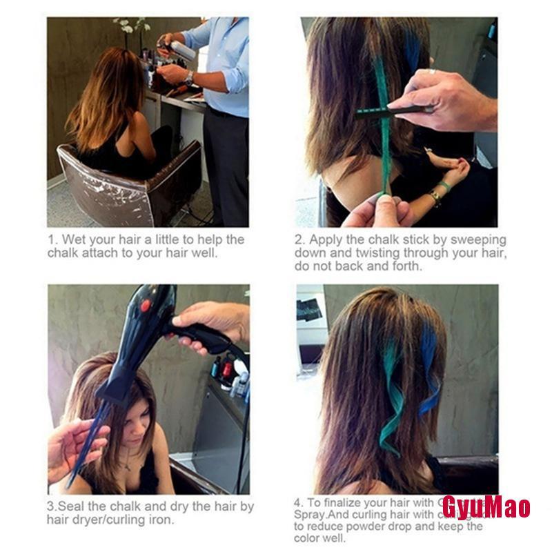 Lược Nhuộm Tóc Tạm Thời 10 Màu Tùy Chọn Dùng Một Lần Tiện Dụng