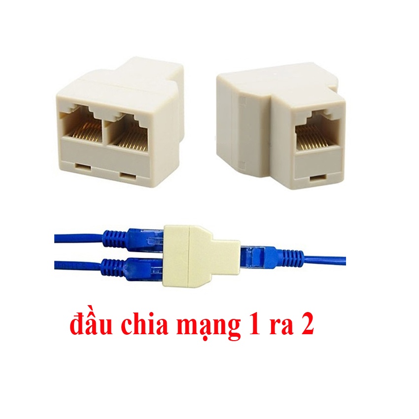 Đầu Nối Dây Mạng RJ45 chia 1 ra 2