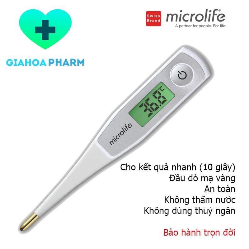 Nhiệt kế điện tử Microlife đầu dò mạ vàng - MT550