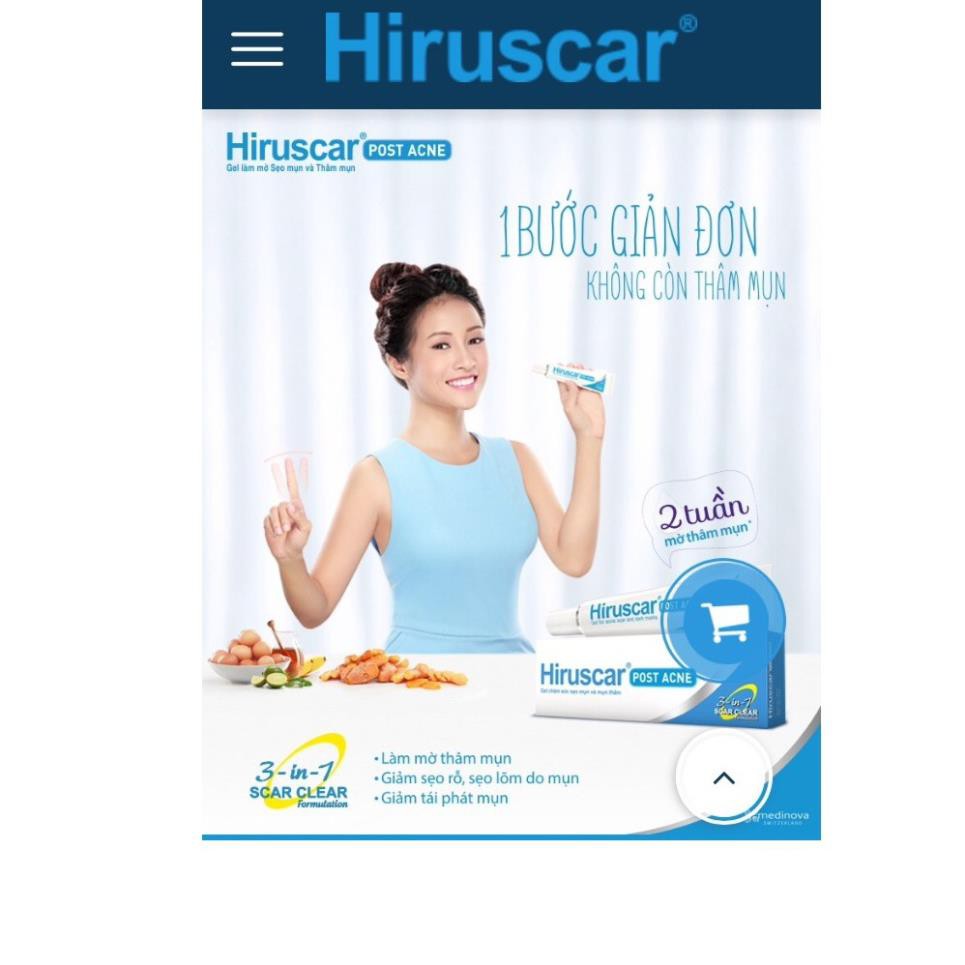 Hiruscar Post Acne - gel mờ thâm mụn(Tub 10g)