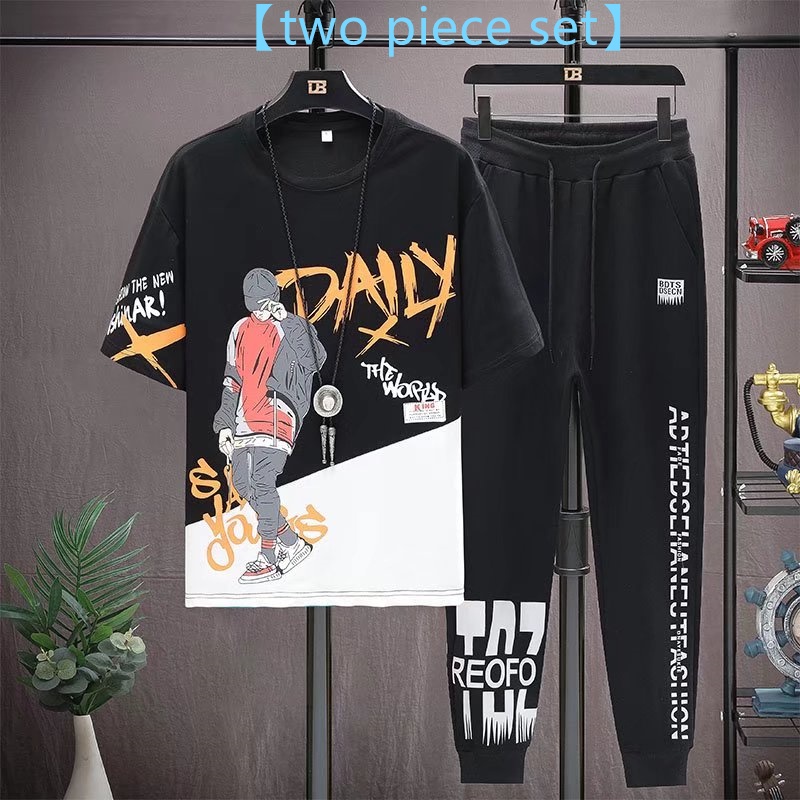 Áo Thun Tay Ngắn Dáng Rộng In Họa Tiết Phong Cách Nhật Bản Thời Trang Mùa Hè Cho Nam Size M-5XL