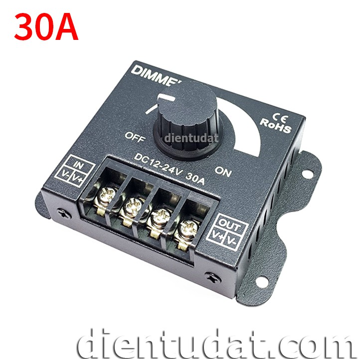 Mạch Dimmer 12V 24V Điều Chỉnh Độ Sáng Đèn 30A