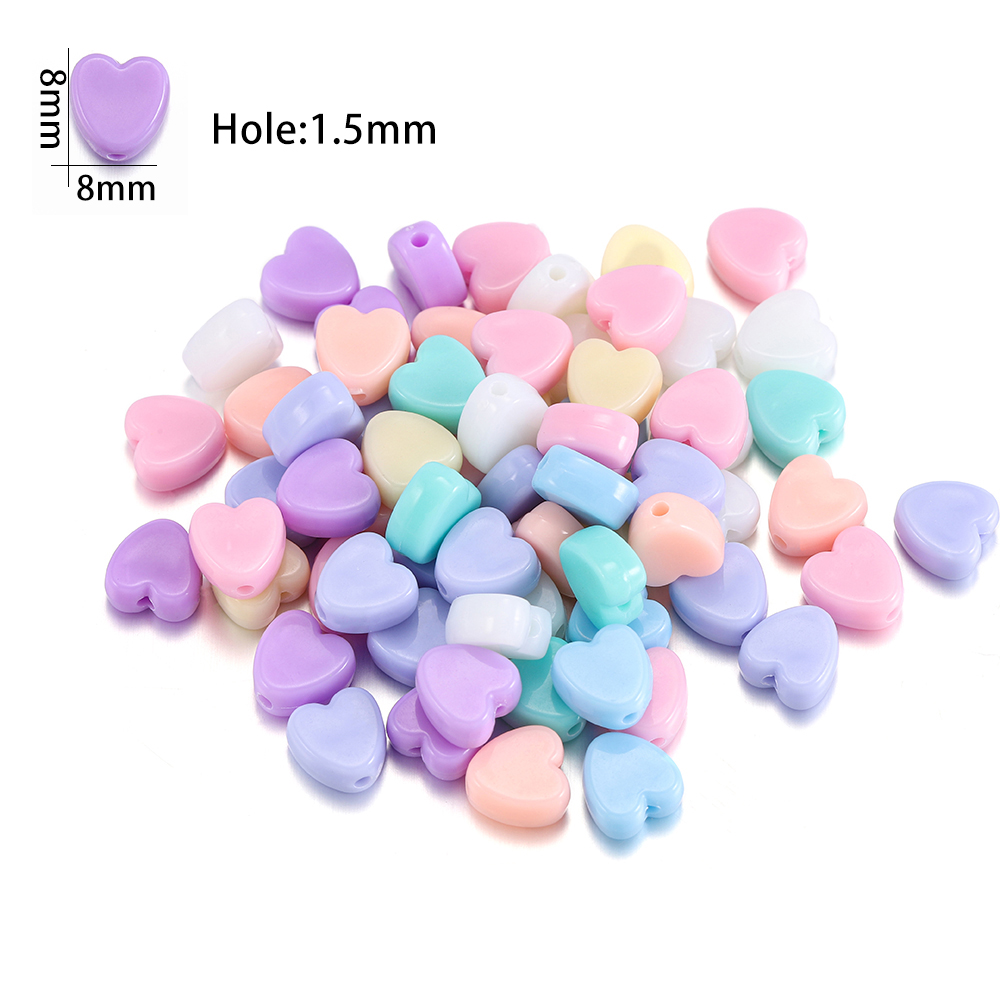 Túi 100 hạt xỏ St.kunkka hình ngôi sao màu kẹo bằng acrylic làm đồ trang sức thủ công