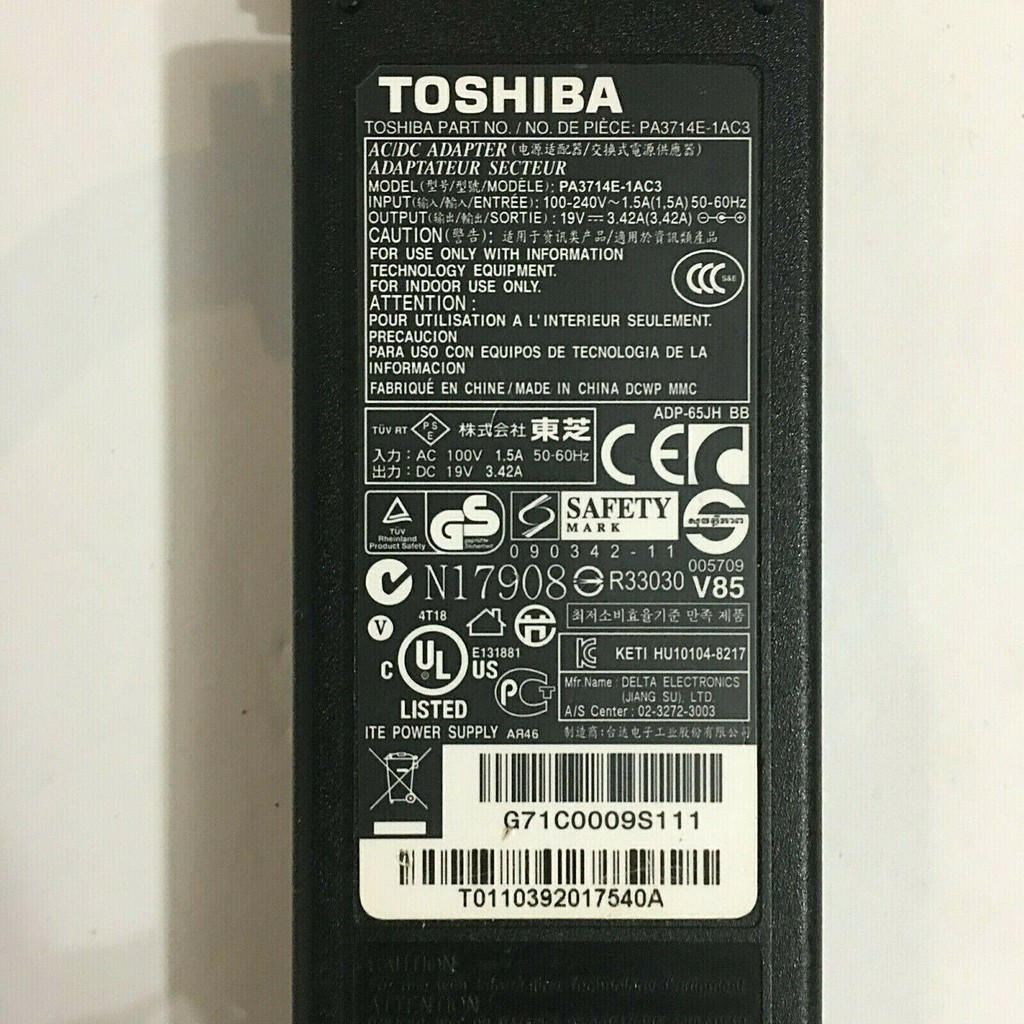 ⚡️[Sạc zin] Sạc Laptop Toshiba 19V - 3.42A - 65W