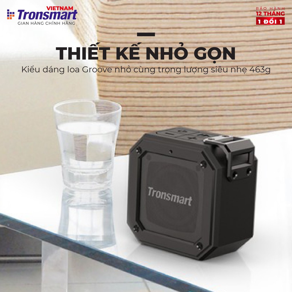 Loa Bluetooth Tronsmart Groove Speaker | Bluetooth 5.0 | Chống nước IPX7 | Dung lượng pin lên đến 2500mAh | BH 12 Tháng.