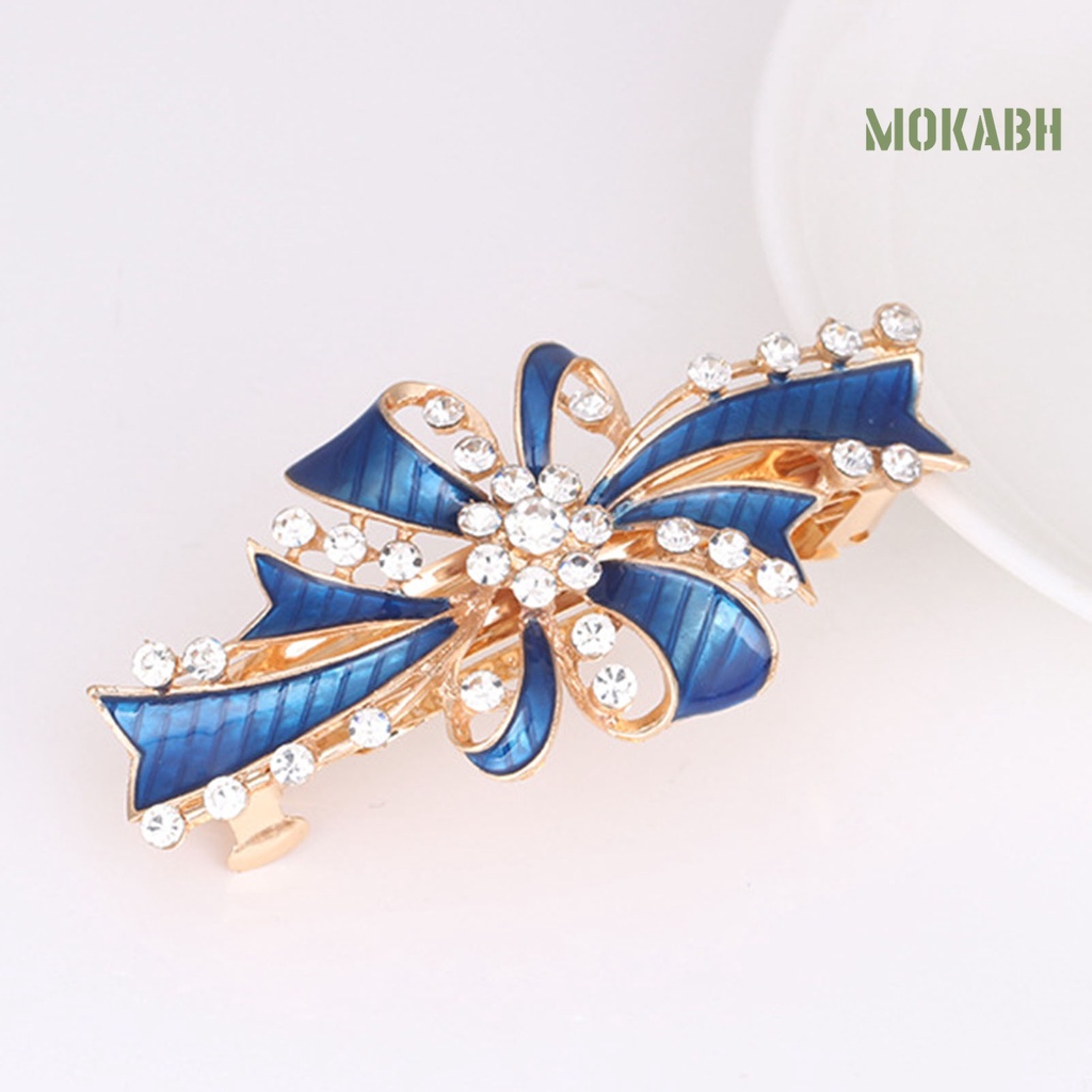 Kẹp Tóc Hình Hoa Đính Đá Lấp Lánh Ngọt Ngào Chống Trượt