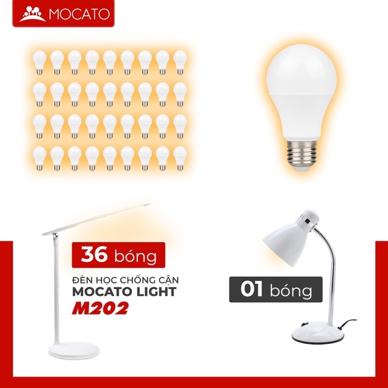 Đèn Học Chống Cận Mocato Light M202, để bàn đọc sách, chống mỏi mắt, tích hợp pin dự phòng, nhiều chế độ sáng