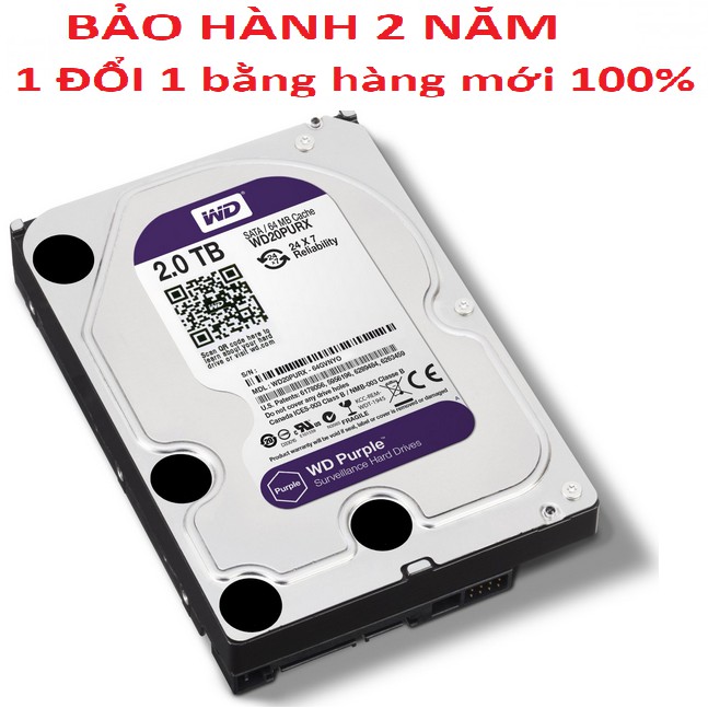 💯Ổ cứng HDD💯BẢO HÀNH 2 NĂM💯1 ĐỔI 1 BẰNG HÀNG MỚI 100%💯, dung lượng 1TB, 2TB, 3TB, 4TB 3.5" SATA 3 - màu tím | BigBuy360 - bigbuy360.vn