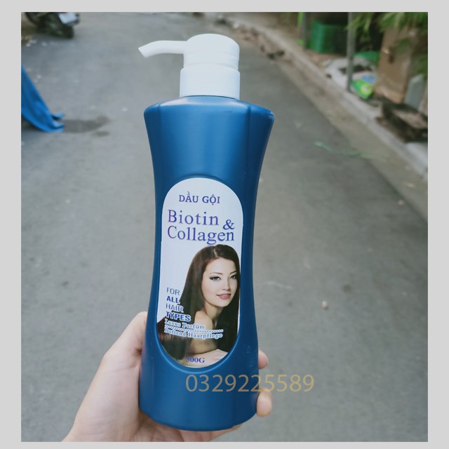 Dầu Gội Biotin &amp; Colagen Sạch Gàu Dưỡng Mềm Mượt tóc 500ml