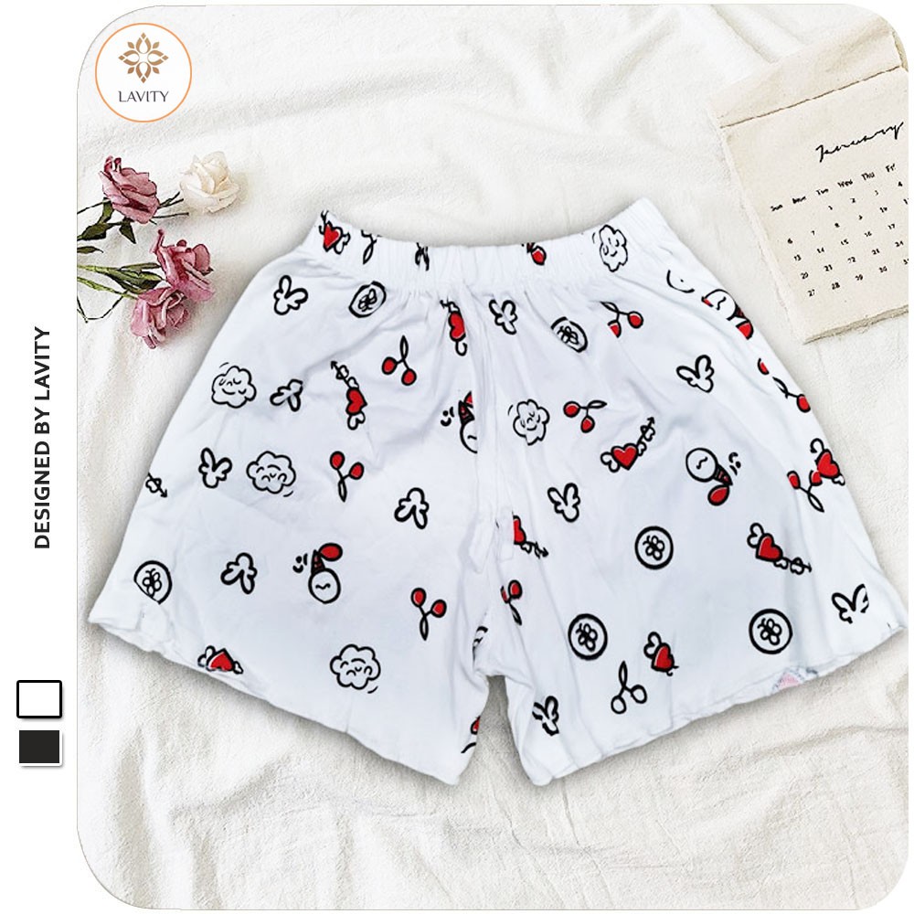 [Ảnh thật+ video ]Quần đùi nữ thái họa tiết chân bèo chất thun mát - Quần short nữ, quần ngủ mùa hè chất thun co giãn | BigBuy360 - bigbuy360.vn