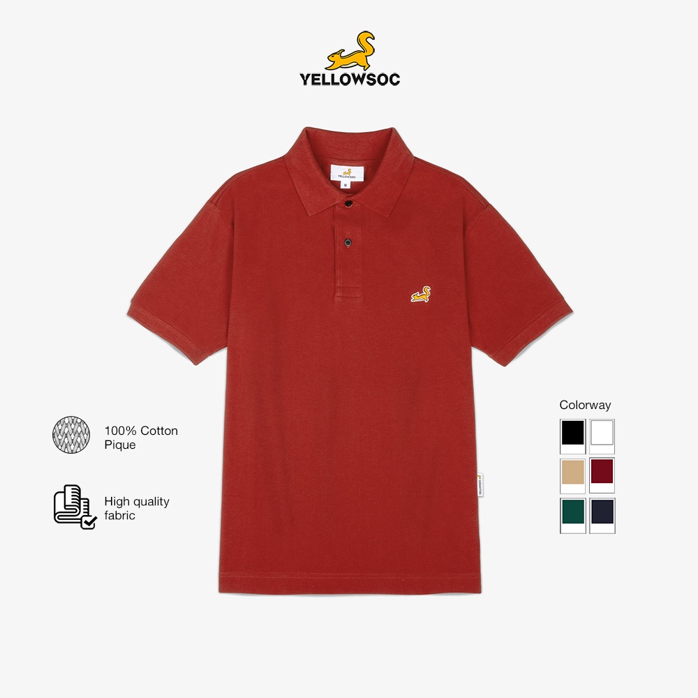 Yellowsoc Classic Polo Shirt - Red Bordeux