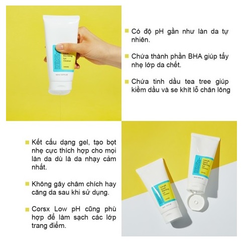 Sữa Rửa Mặt Cosrx Gel Dịu Nhẹ Good Morning Low PH Cleanser 150ml