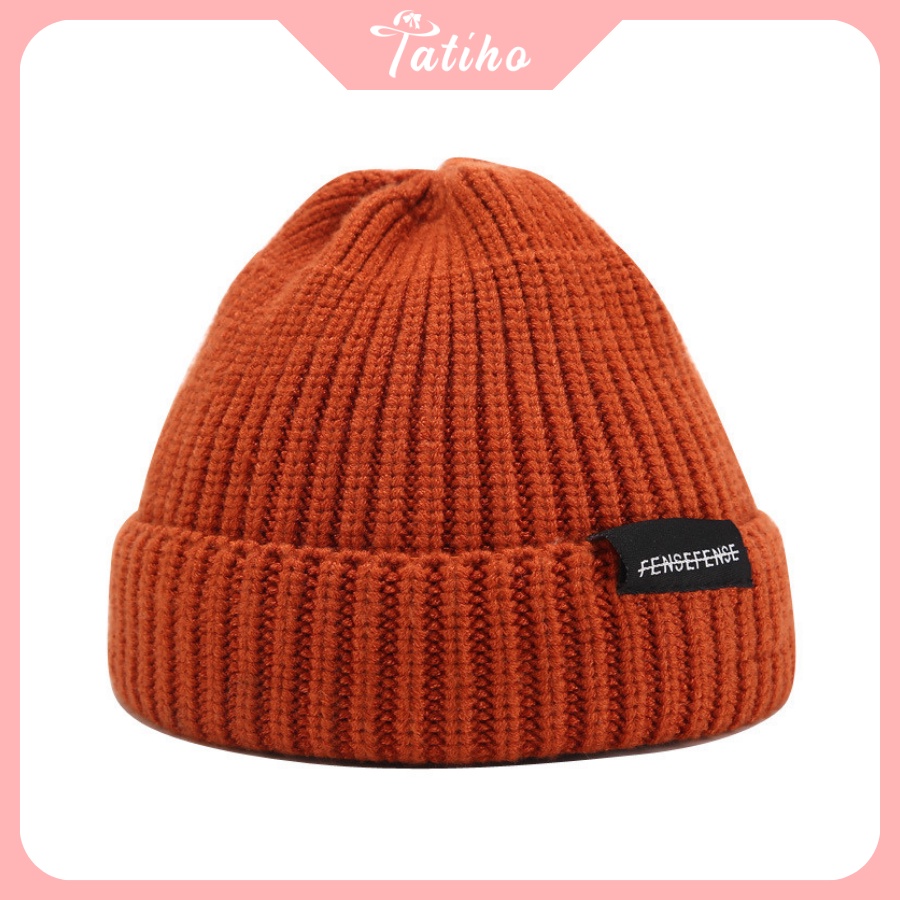 Mũ Len Nam Nữ, Nón Len Chất Đan Dày Dặn Trơn Phối FENSEFENSE Phong Cách Hàn Quốc Thời Trang Unisex Thu Đông - Mã NL004