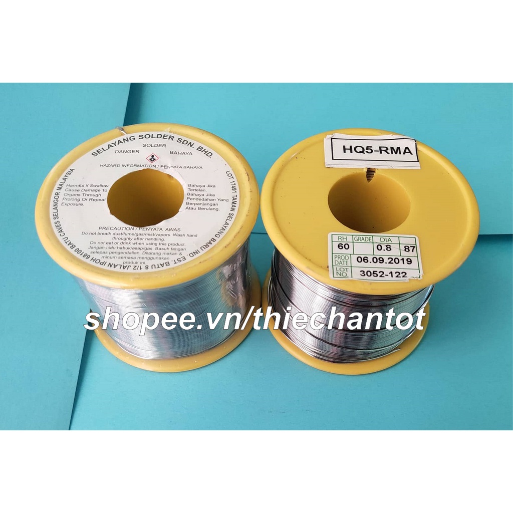 Thiếc hàn solder Sn63 nhập khẩu Malaysia cho mối hàn đẹp nhẹ lửa