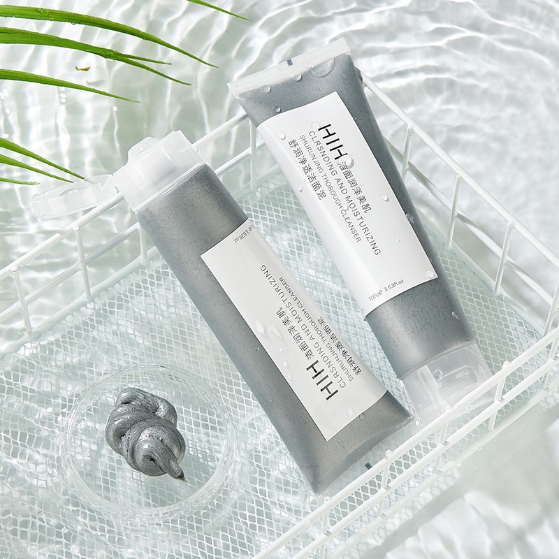 [Hàng mới về] Sữa rửa mặt bùn núi lửa HIH làm sạch kiềm dầu dưỡng ẩm tái tạo làn da loại bỏ mụn đầu đen