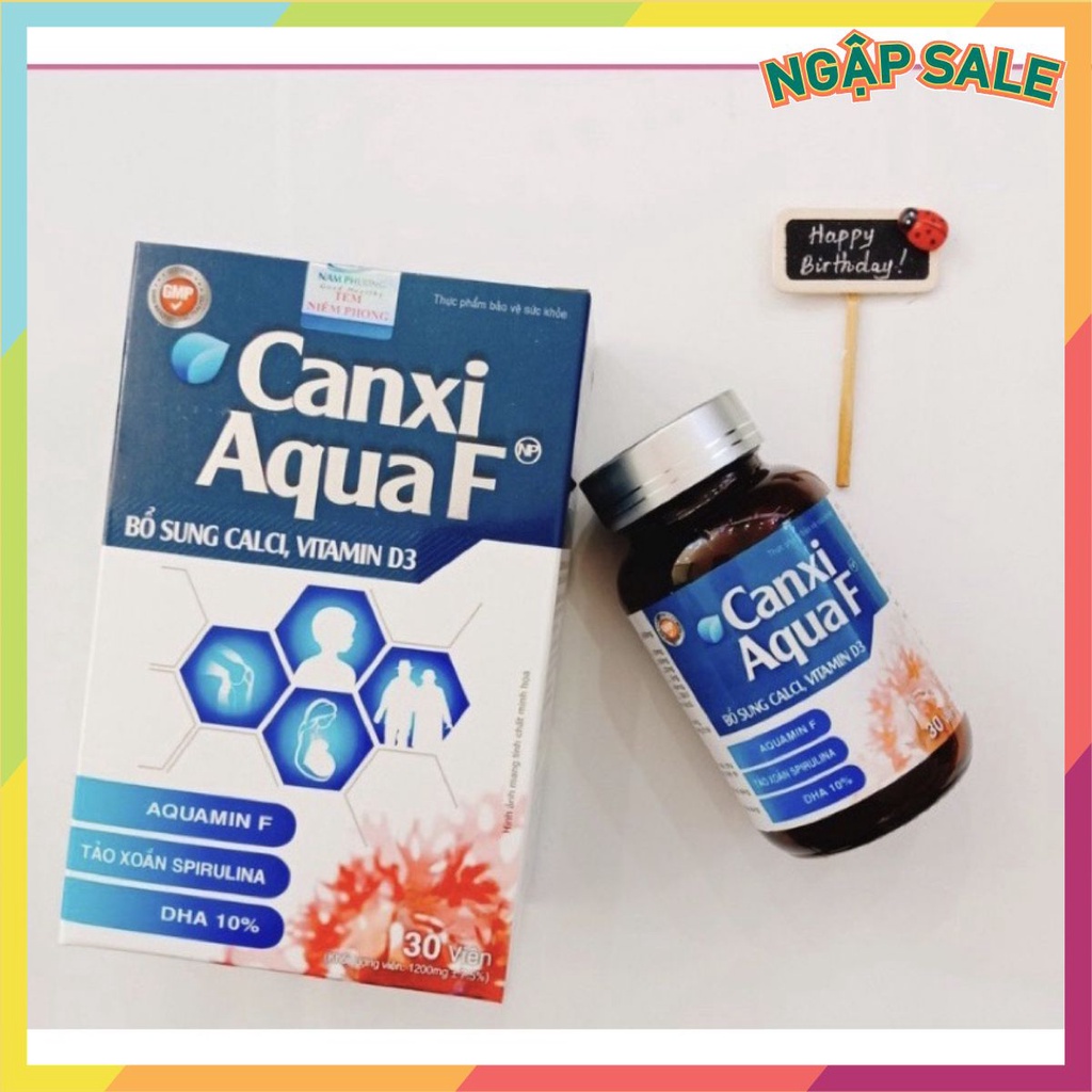 Canxi AquaF - chiết suất từ tảo biển đỏ hộp 30 viên