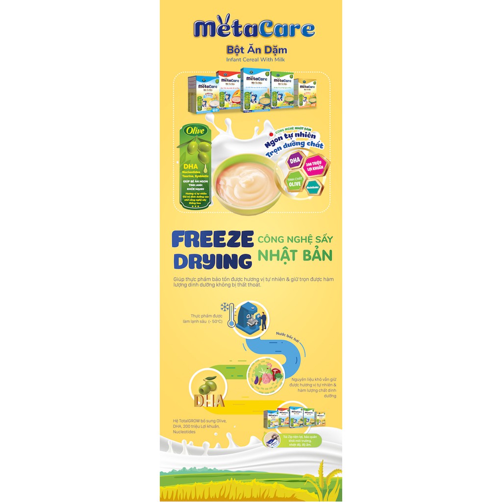 Bột ăn dặm Nutricare Metacare Tôm phô mai củ dền olive (200g)