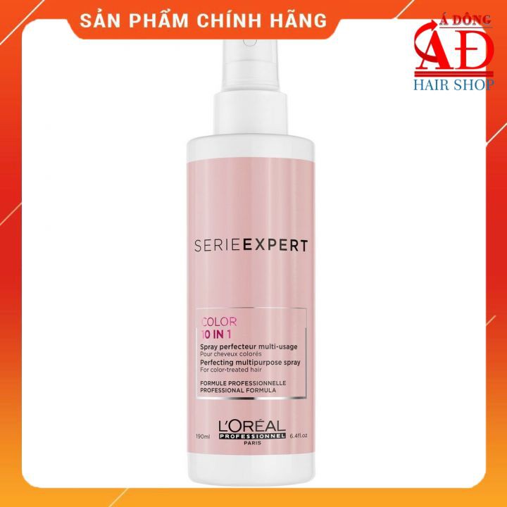 Xịt dưỡng "khóa'' màu tóc nhuộm L'Oreal Série Expert Color 10 in 1 190ml