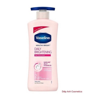 Sữa dưỡng thế Vaseline hồng làm mịn & trắng da 725ML