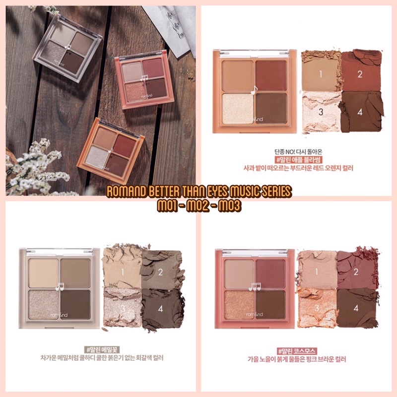 Bảng Phấn Mắt 4 Ô - Romand Better Than Eyes 6.5g