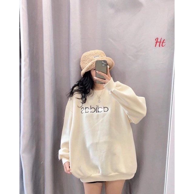 Áo swearter nỉ cotton 3 lá đát 2 mặt H2A