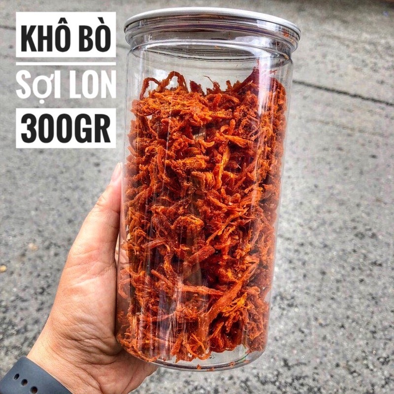 Khô bò sợi loại 1 Lon 300gr  TỪ ĐƠN 50K,  Hàng ngon nhà làm