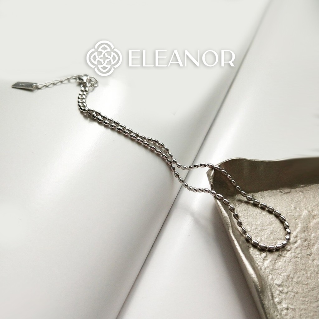 Lắc chân bạc nữ Eleanor Accessories kiểu dáng basic nữ tính dễ thương