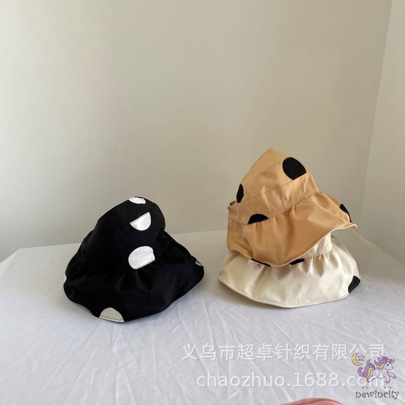 Mũ vành họa tiết chấm bi xinh xắn cho bé