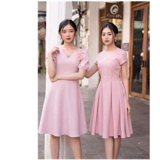Váy hồng dáng xoè