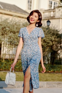 ĐẦM VOAN HOA ĐUÔI CÁ
