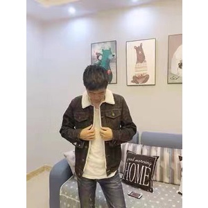 Hàng loại 1 - Áo khoác jean lót lông cừu phong cách retro phong cach hip hop