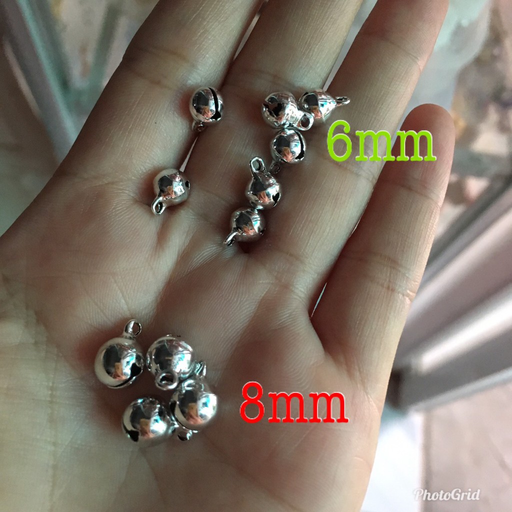 Chuông tròn size 6mm - 8mm làm vòng tay handmade