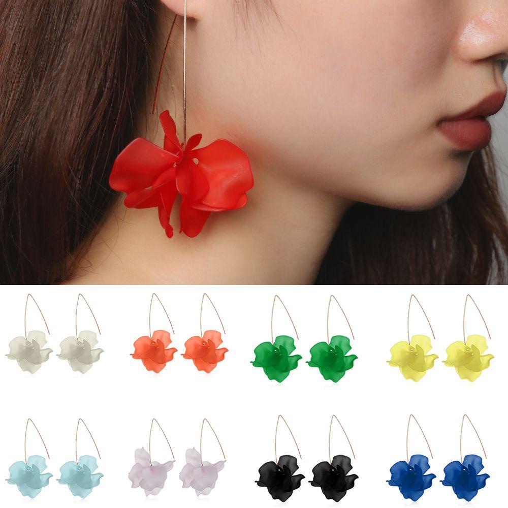 LAY Đôi Bông Tai Dáng Rơi Họa Tiết Hoa Thời Trang Cho Nữ