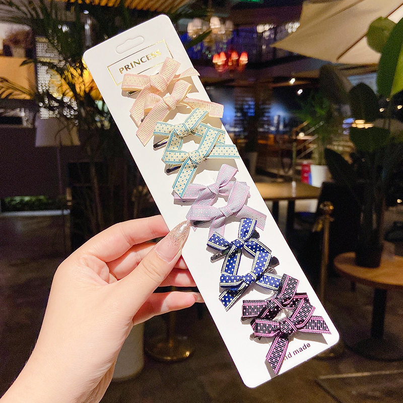 Set 10 Kẹp Tóc Nơ Dễ Thương Cho Bé Gái