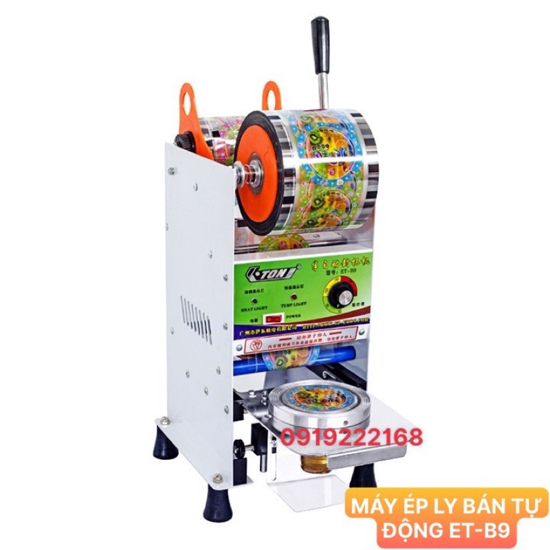( CÓ SẮN ) MÁY ÉP LY DẬP TAY TỰ ĐỘNG CUỐN MÀNG ET-B9 ÉP LY 700ML TRỞ XUỐNG