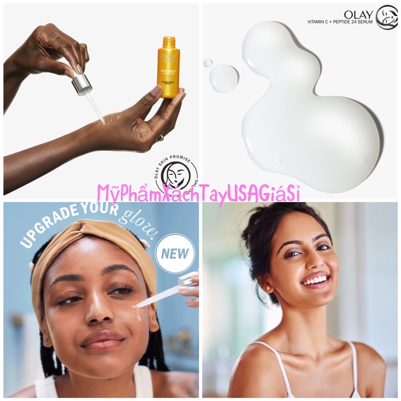 Serum dưỡng ẩm chống lão trẻ hóa da Olay vitamin C peptide 24 brightening 40ml