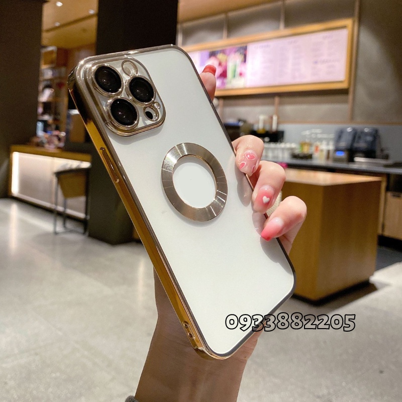 Ốp Lưng Hở Táo Nam Châm 6D, Bảo Vệ Camera, Viền Xi Nhôm, Cho Điện Thoại iPhone 7/8/x/xsmax/11/12/13++
