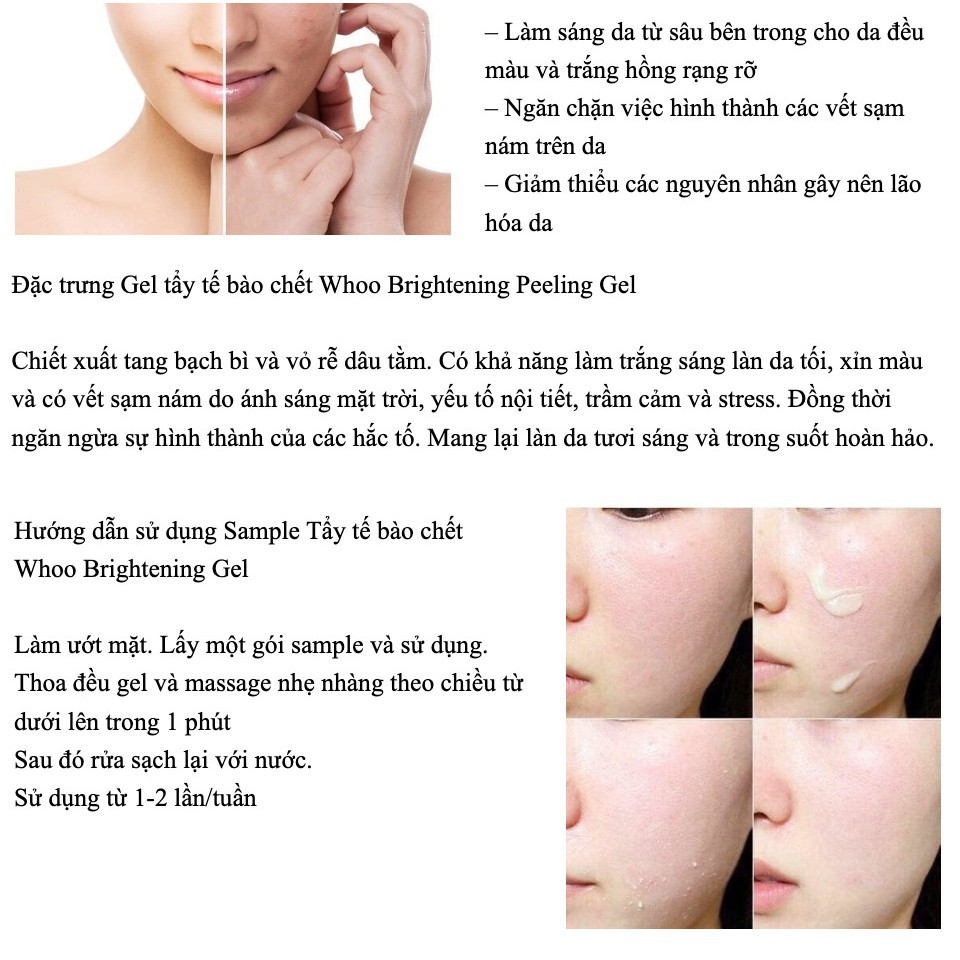Sample Tẩy Tế Bào Chết Whoo Trắng Da Brightening Peeling Gel | BigBuy360 - bigbuy360.vn