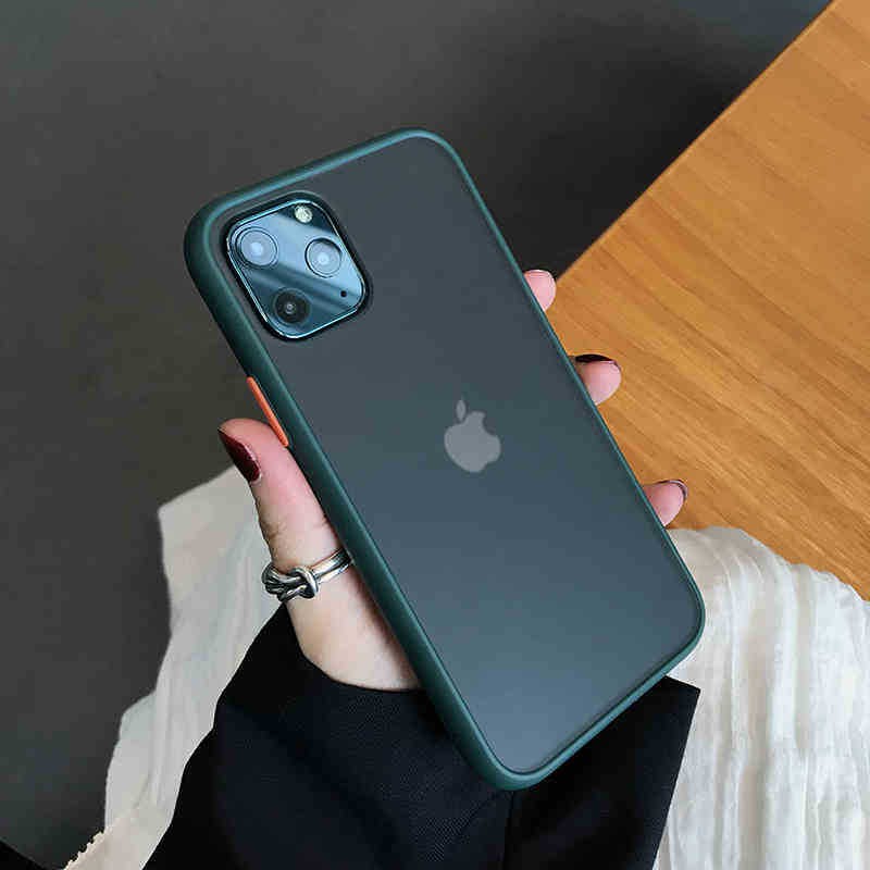 🌟Case iPhone 13🌟 Ốp Lưng Nhám Viền Màu Chống Sốc iPhone 11/11 Pro/11 Promax/12/12 Pro/12 Promax - MINH AN SAIGON