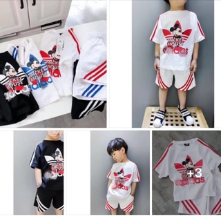 Bộ thể thao sọc micky cho bé