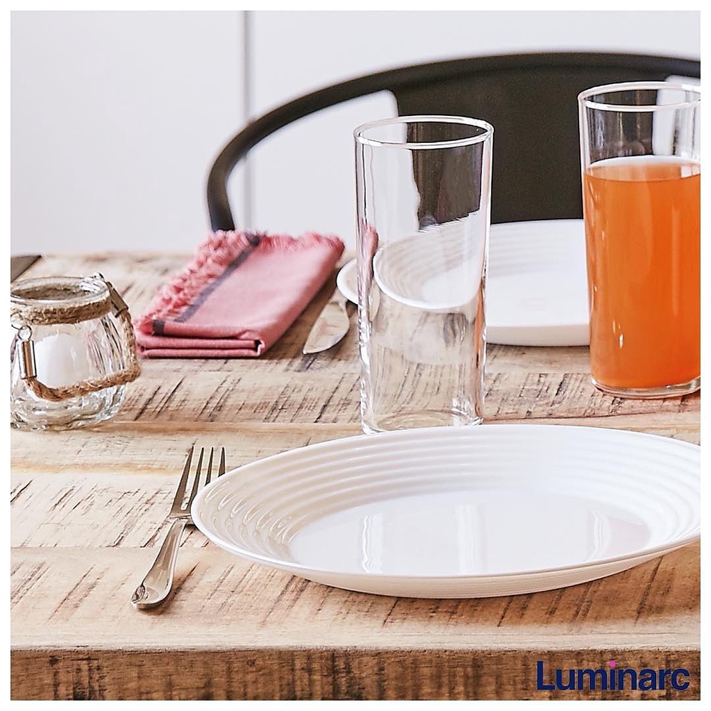 Bát đĩa thủy tinh cường lực dùng bàn ăn Luminarc Harena Pháp, sử dụng lò vi sóng, chịu va đập tốt