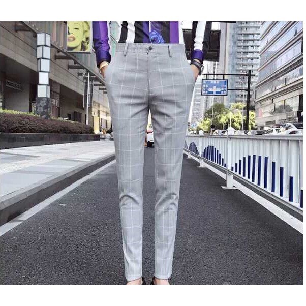 Quần tây nam ống côn body sọc caro mẫu mới hot 2020 | BigBuy360 - bigbuy360.vn