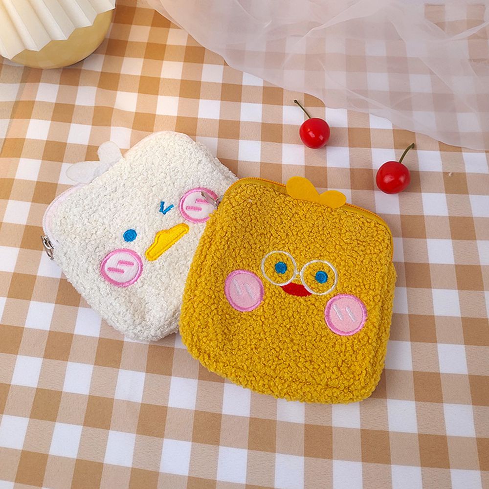 [Hàng mới về] Túi đựng đồ trang điểm hình vuông bằng vải bông in họa tiết hoạt hình dễ thương dành cho nữ