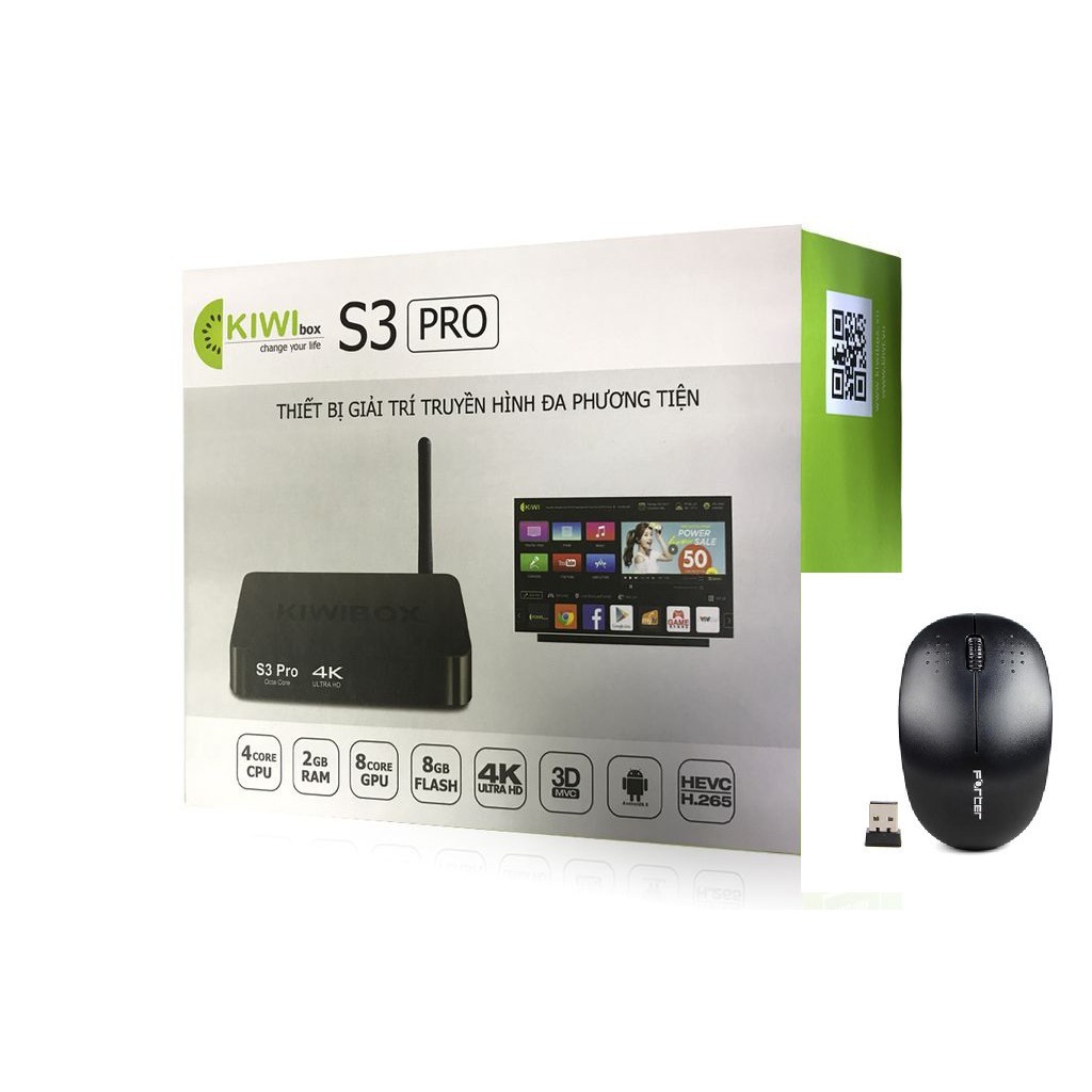 Kiwibox S3 Pro Ram 2G + tặng kèm chuột không dây