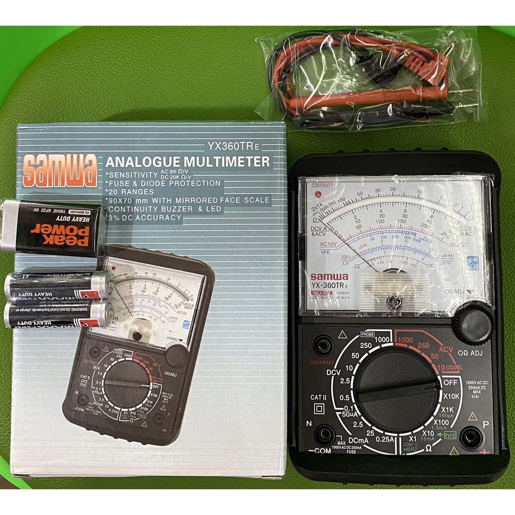 Đồng hồ vạn năng cơ SAMWA YX -360TRe ( kèm theo pin) - linh kiện điện tử QUỲNH DIỄN